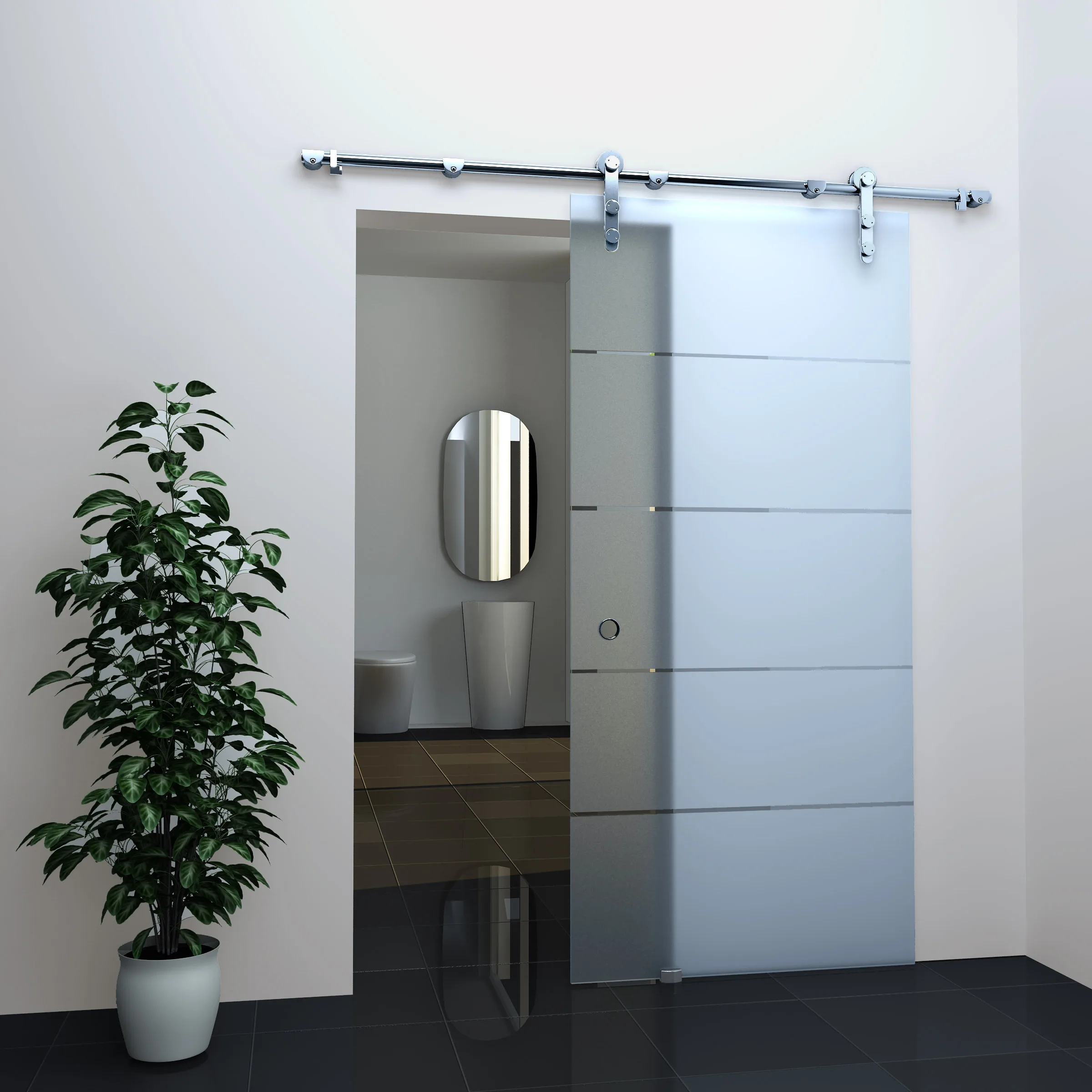 Custom Kitchen Glass Sliding Door