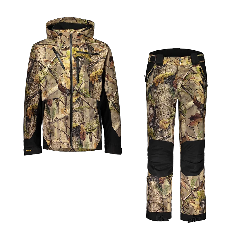 Camouflage Hunting Hoodie Coat Windproof Real Tree Camo Suit On Sale