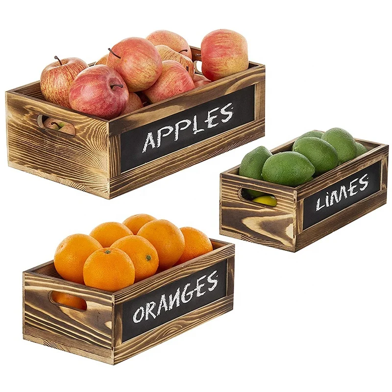 Customized Wooden Box with Handle High Quality Handmade Wooden Crate