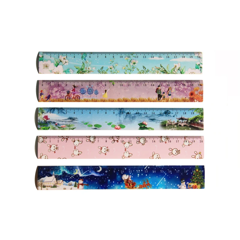 Uv Color Printing Ruler Student Wooden Ruler