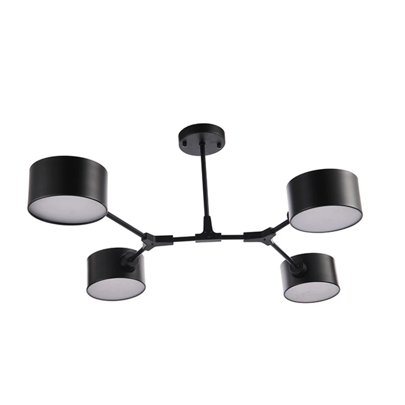 
Hot sale Top quality matte black 4 Lamp head modern ceiling lamp 