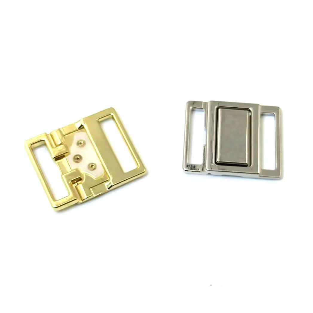 Swimwear Accessories Zinc Alloy 15mm buckle bikini Plating Front Buckle Closure Clasp For underwear