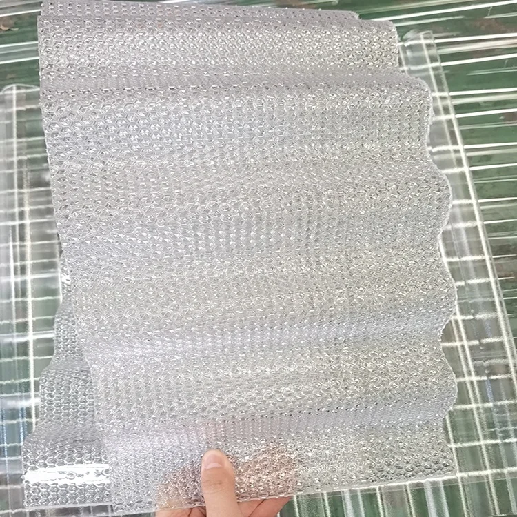 2mm 3mm Curved Polycarbonate embossed diamond plastic pc polycarbonate corrugated roofing tiles price