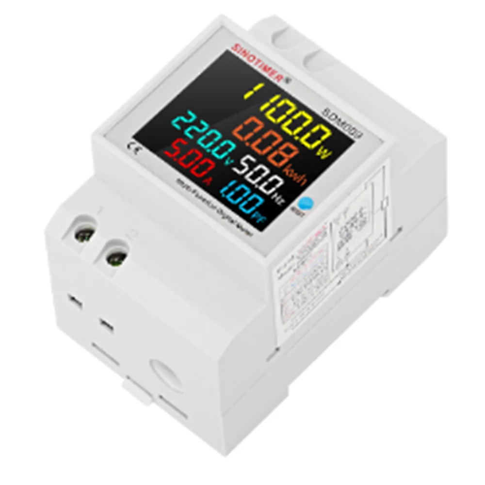 SDM009 Household Watt-Hour Meter Rail Type 220V Smart Single Phase Energy Meter Digital Ammeter