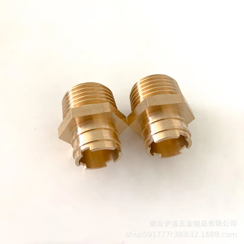 Copper joint processing non-standard custom brass inner and outer wire copper nut  joint to drawing custom parts