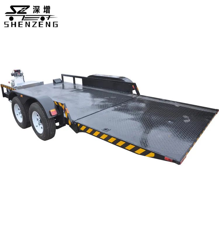car transporter trailer general use hydraulic tilt tandem car trailer