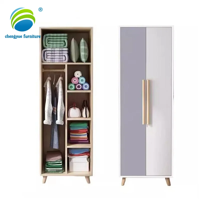 Wholesale Custom Minimalist Clothes Wardrobes Solid Bedroom Set Nordic Style with High Quality and Large Space