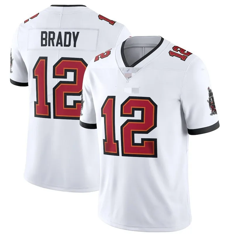 Изготовленные на заказ американские футболки Buccaneers #12 Tom Brady сублимационные NF