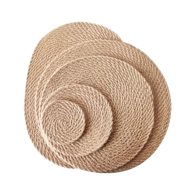 Round Woven placemats, natural jute placemats, grass placemats for wholesale