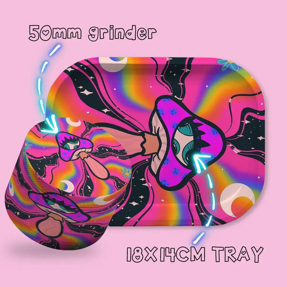 In Stock Metal Tobacco Herb Tray Cigarette Paper Rolling Tray Plate Cigar Cigarette Ashtray Discs for Smoke Cigarette Ash Trays