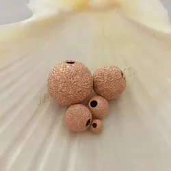 Круглые бусины из розового золота 14 К для изготовления ювелирных изделий разного размера на выбор 1033319