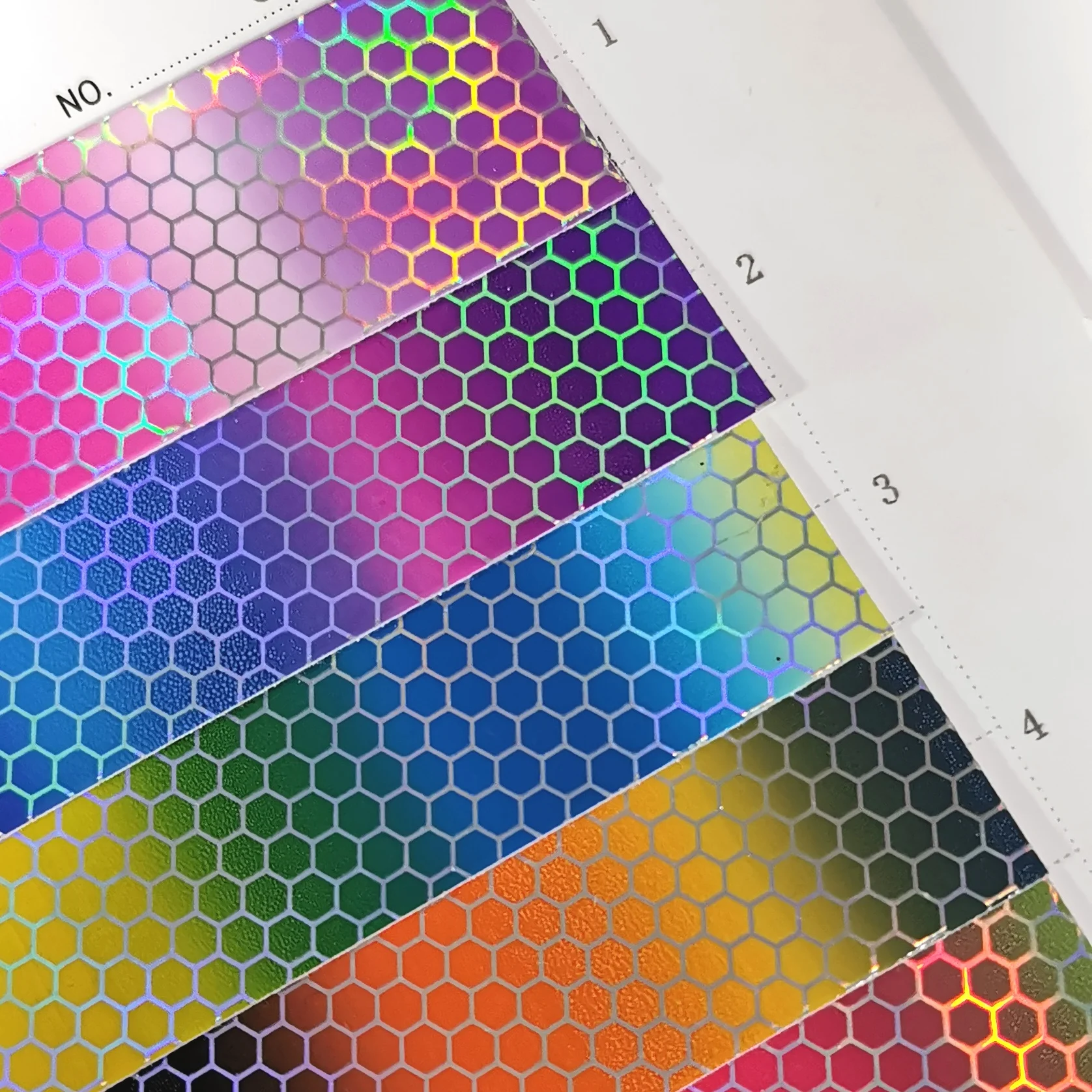 Honeycomb lattice rainbow PU leather fabric handbag Bag shoes leather mobile phone case leather