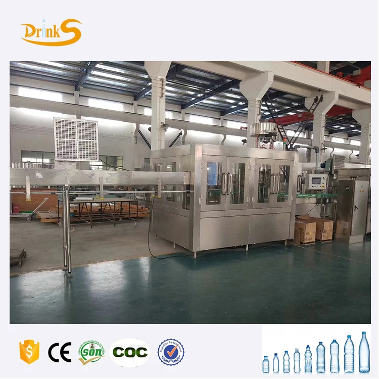 Small Factory Full Automatic 3IN1 Complete Plastic Small Bottled Drinking Mineral Water Filling Production Water Bottling Line