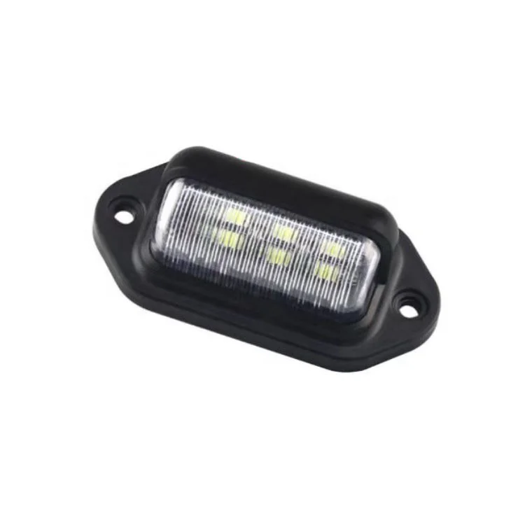 12V 24V 6 LED Licence Number Plate Light For Truck RV Trailer Van Car Boat