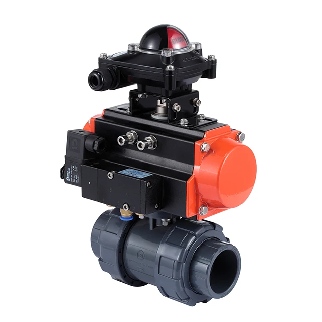 
DN80 Ball Valve Pneumati Actuator PVC U PVC ball valve 