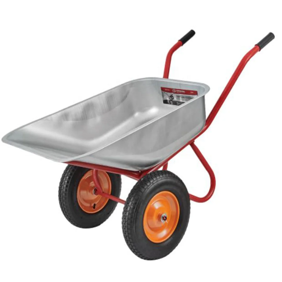 Heavy Duty Construction double wheels Wheelbarrow WB6418s 300 kgs capacity