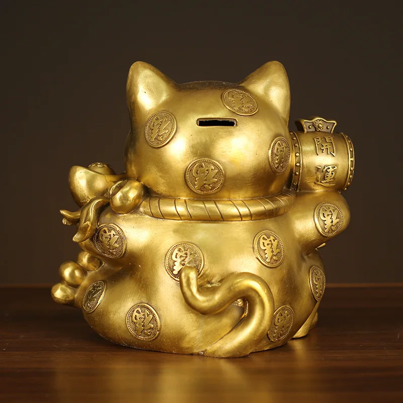Customize brass statues fengshui products antique gold plated copper sculptures manufacturer business gift