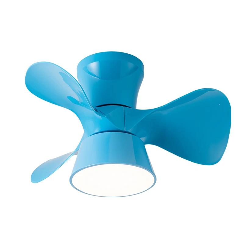 Decorative children room 55CM mini modern DC remote control led ceiling fans light