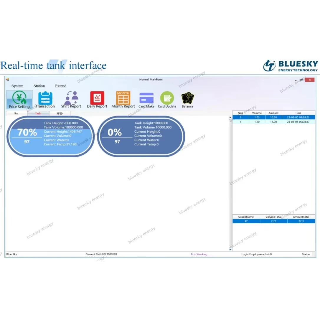 Intelligent electronic remote Joyfueling management system for gas station system software