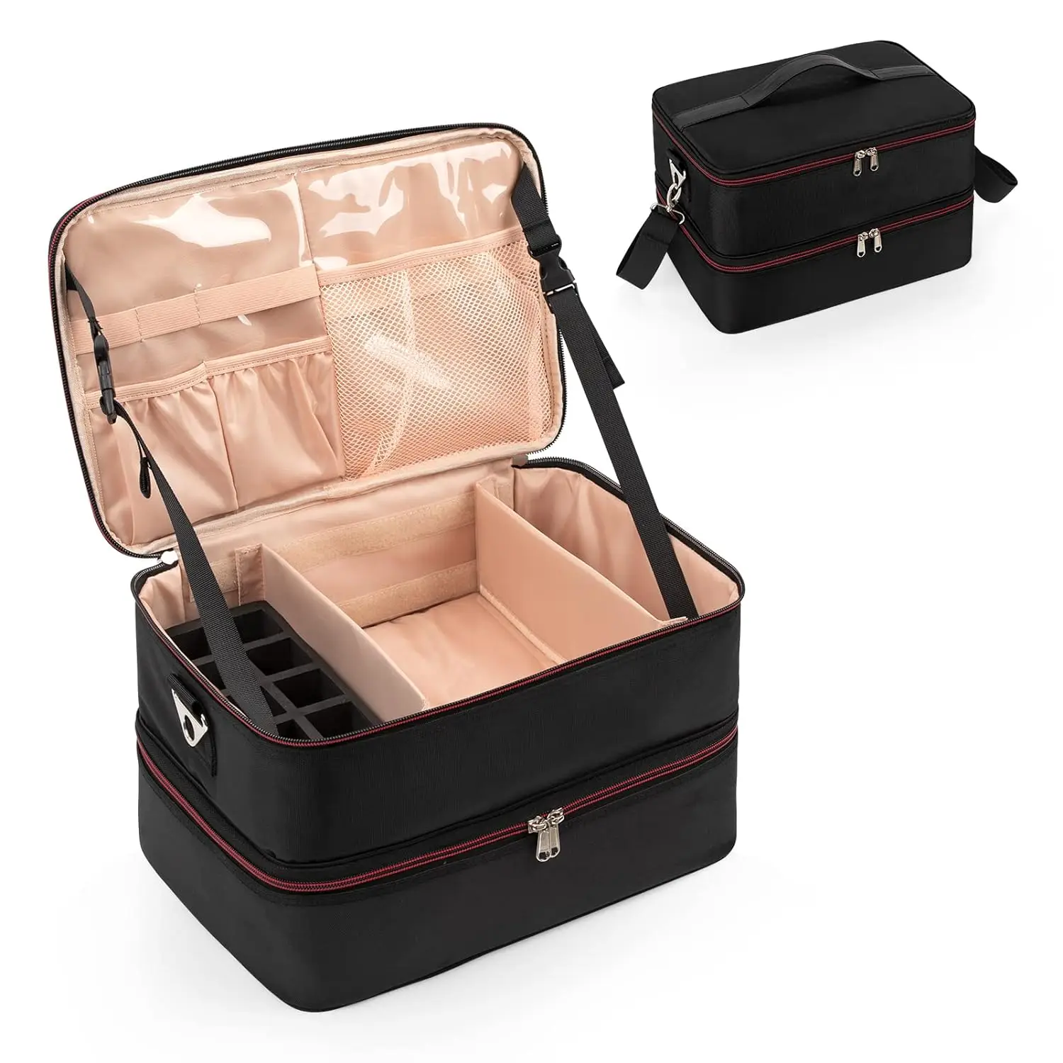 Waterproof Cosmetic Accessories Storage Bag Nail Tech Bottles Holder Bag Ethereal Nail Polish Organizer