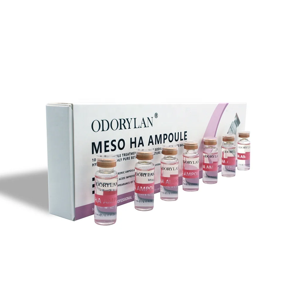 Best Selling Korea 5ml*10 Vials Molecular Cross-linked Hyaluronic Acid Ampoule Mesotherapy Collagen Ha Hyaluronic Acid Skin Whit