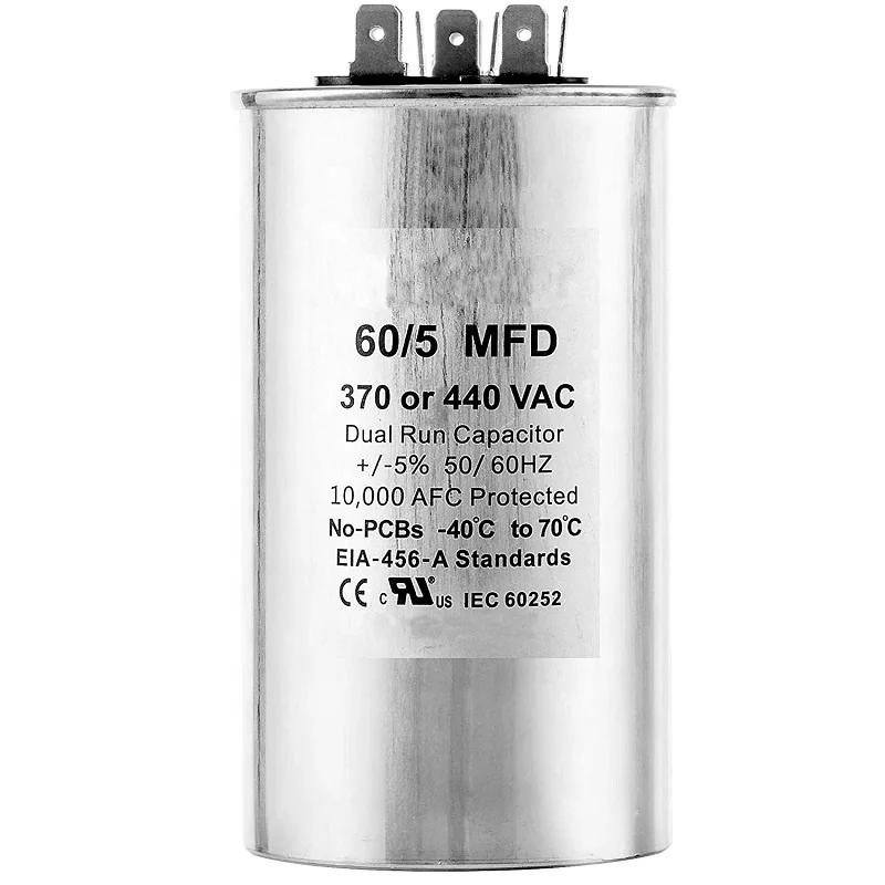 60+5 uF CBB65  SERIES MOTOR RUN CAPACITOR