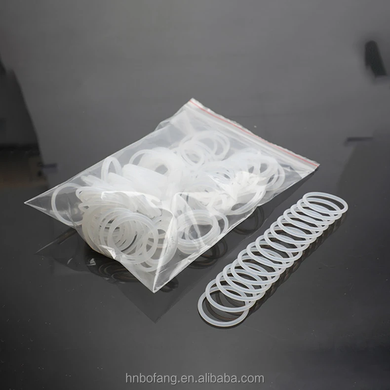 Big Size Heat Resistant 4 mm CS Diameter Clear Transparent Silicone Rubber O Ring Seals