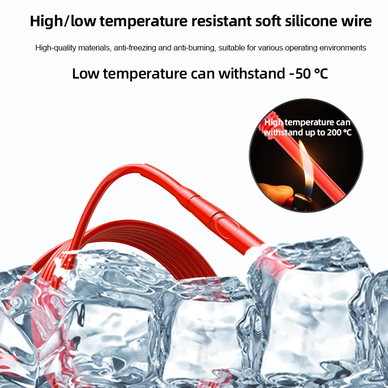 BST-951JP Replaceable Pure Copper universal multimeter Probe Spring tip soft silicone wire Test Leads with Precision Needle Tips