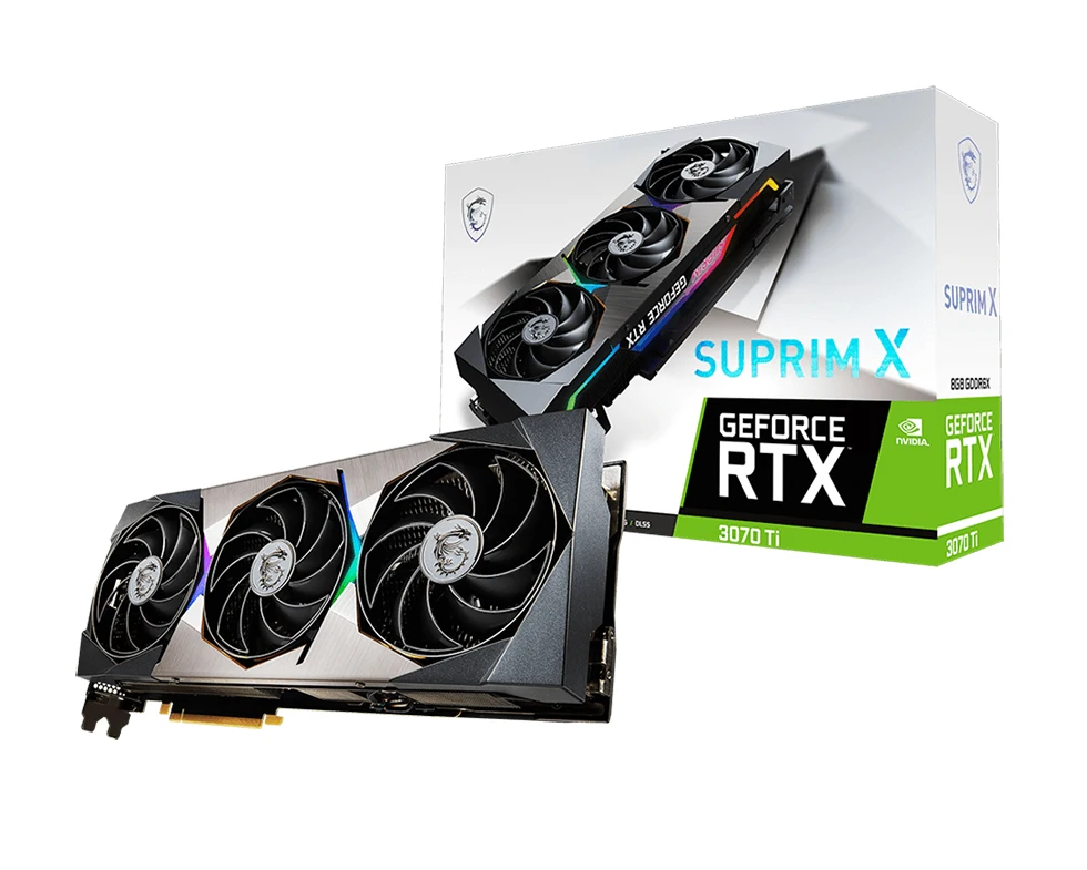 Msi suprimX 3070ti Nvidia 3070ti video card graphics card GPU Geforce RTX gaming cards 3070ti