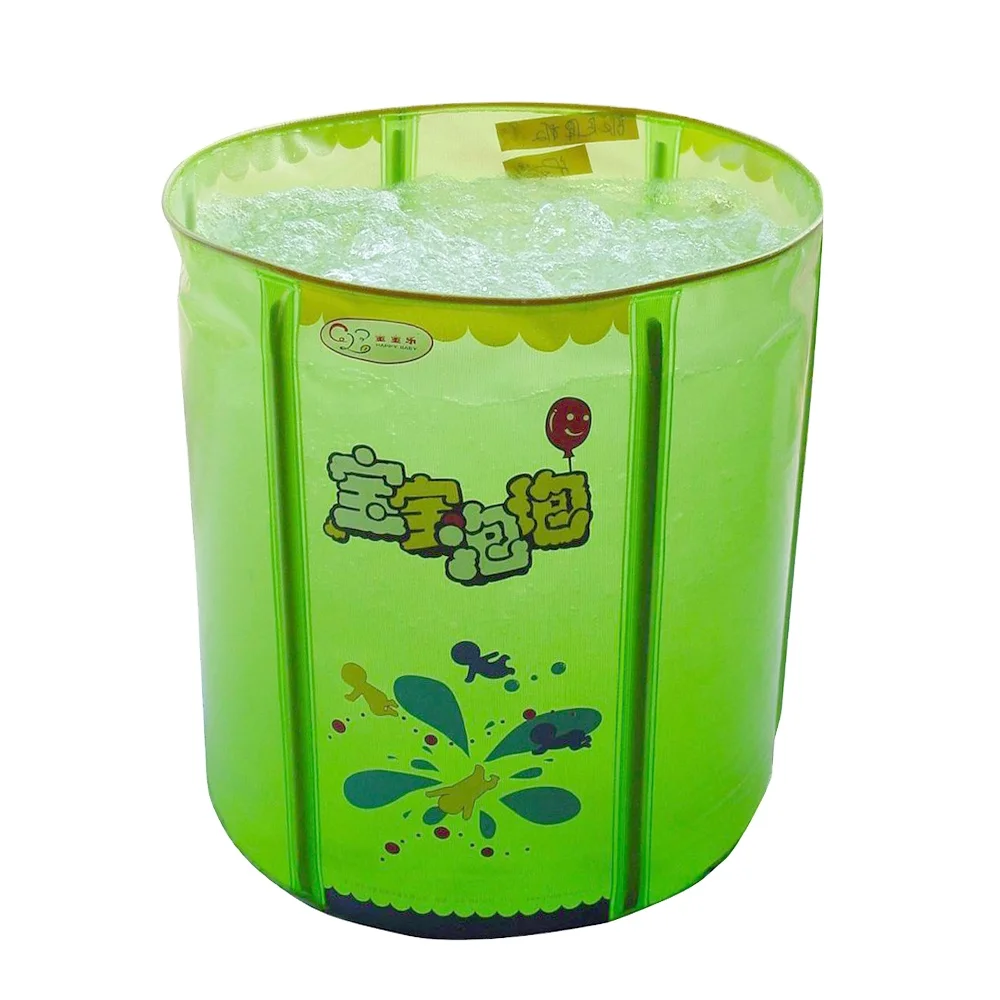 2 rings small inflatable round baby wading water bath pool