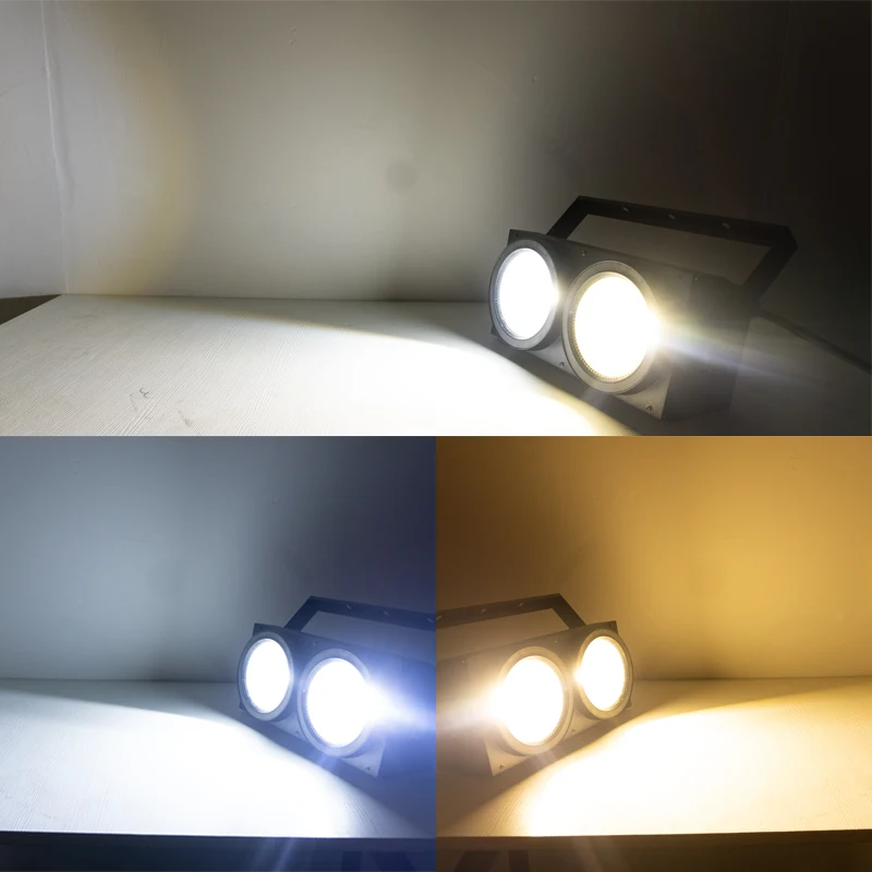 NEW 2eyes High Power 200W LED COB RGB LED light strip 2IN1 DMX Stage Effect Blinder Cool Warm White For DJ Stage Lighting Lamp