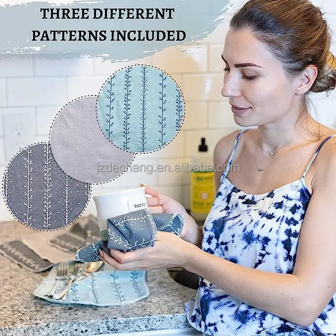 100% cotton Flannel Kitchen Dish Cloth Towel, Non-stick Oil Washing Cloth Rag, Household Tableware Cleaning Wiping Cloth