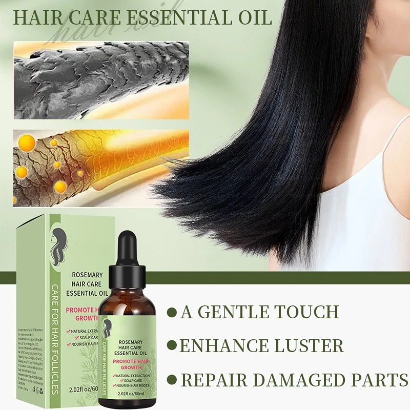 100% Pure Organic Rosemary Oil Nourishes Scalp Improves Blood Circulation Rid of Itchy & Dry Scalp Hair Care Oil 60ml