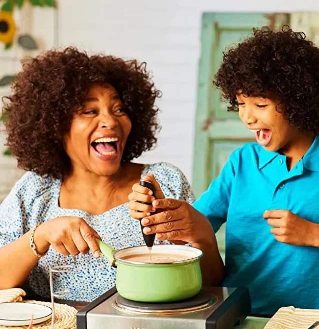 Milk Frother Handheld for Coffee {Foam Maker} Electric Whisk Drink Mixer