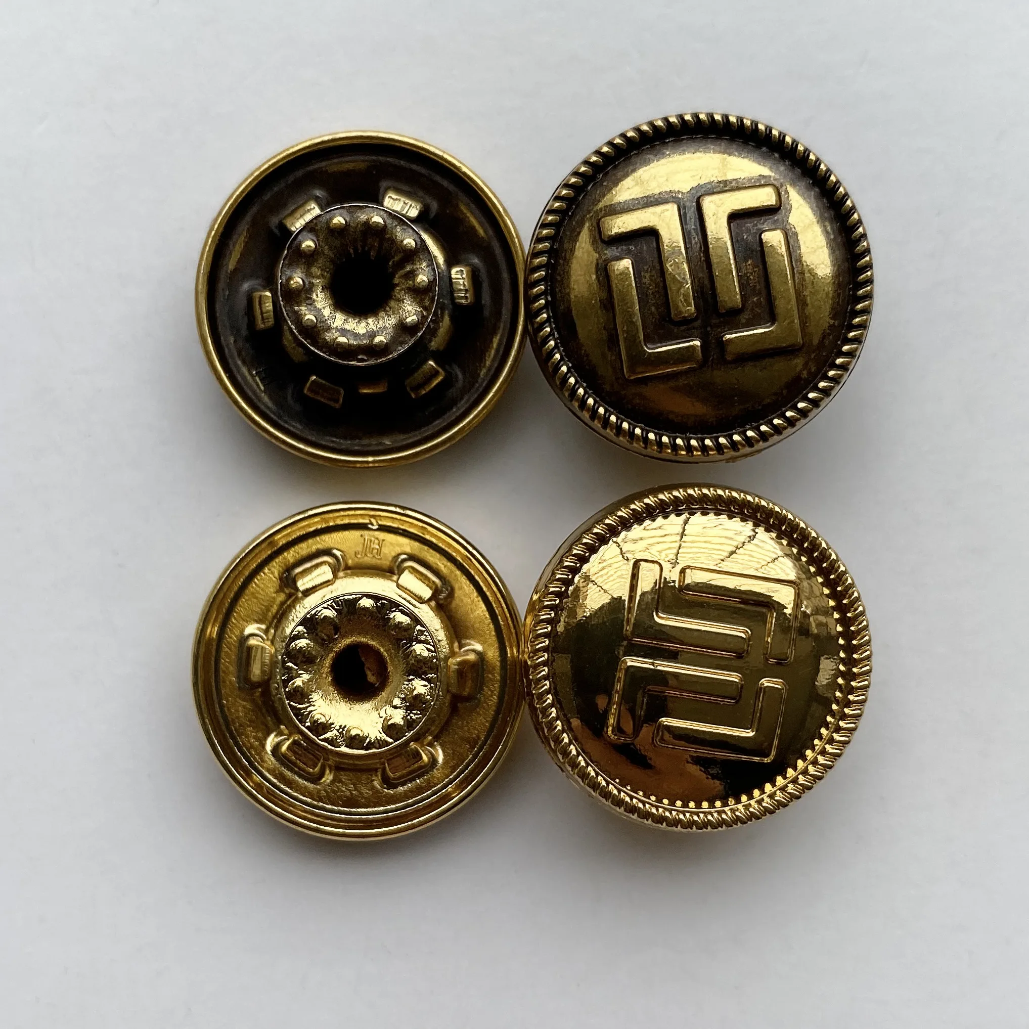 Custom  jeans buttons and rivets With Engraved Logo, Wholesale Brass Metal Button for Jacket and Pants