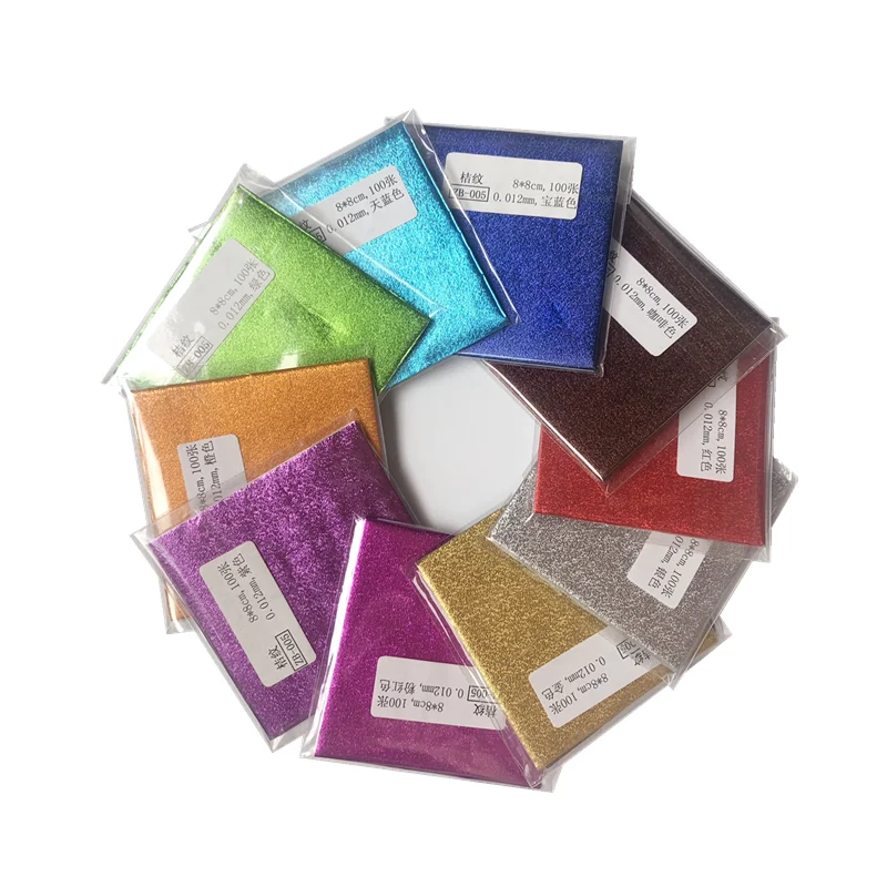 Cheap price 8*8 cm Embossed 2 aluminium foil paper manufacturer of chocolate wrapper in china