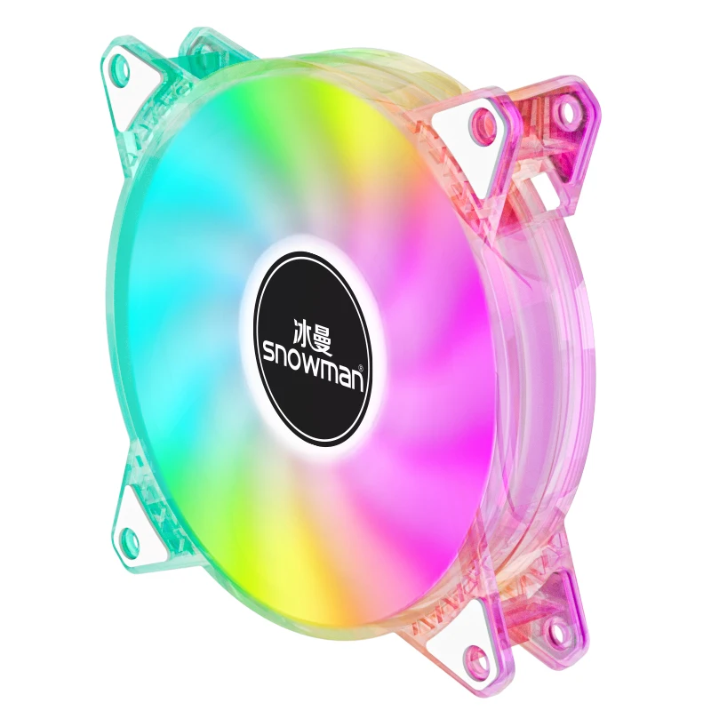 SNOWMAN HF120 Ultra Silent Computer PC Case Cooling Cooler Fan 12V Inner Rubber Quiet Molex Connector 4Pin Plug Fans Cooler Fan