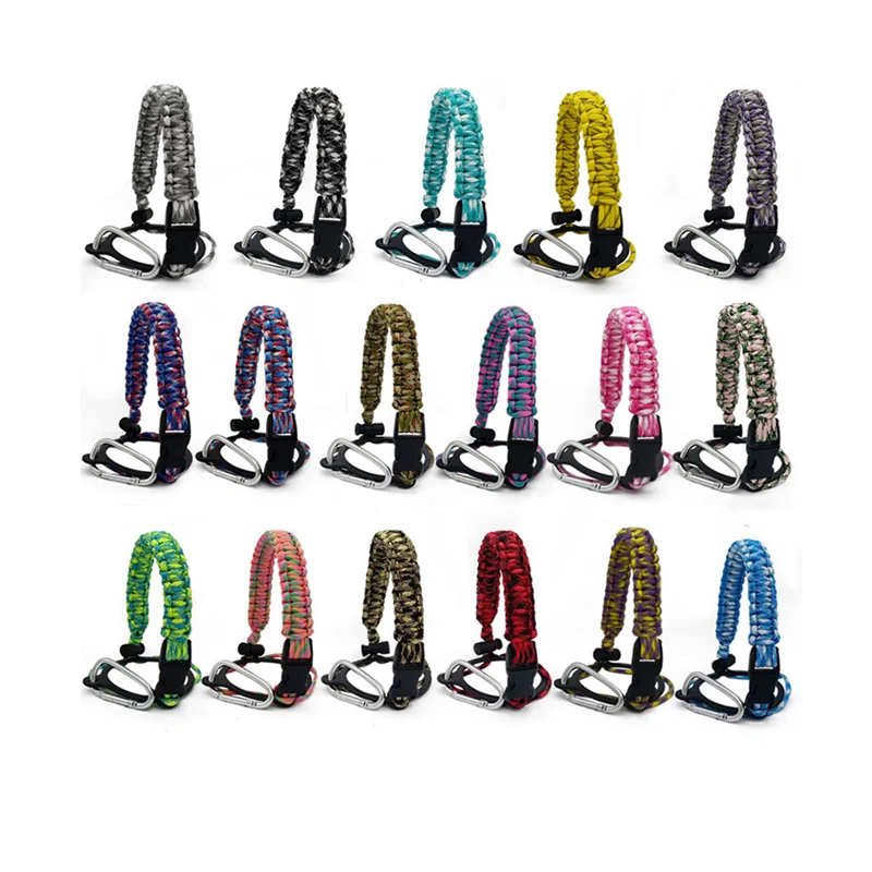 Cheap 12-64oz Tumbler Aquaflask Vacuum Flask Water Bottles 550 Paracord Carrier Holder Handle Strap