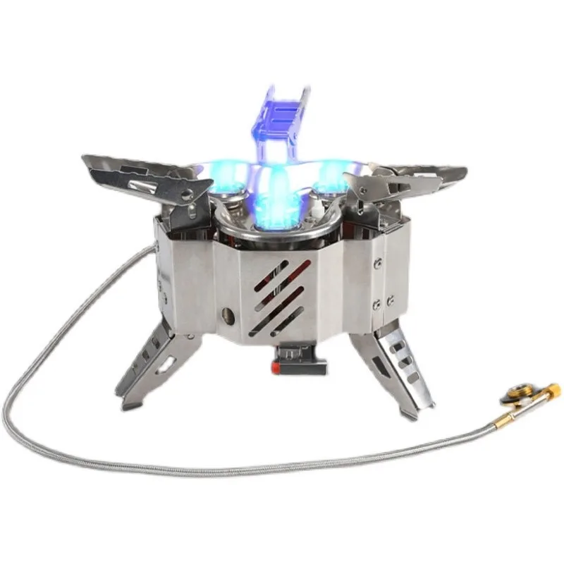 Foldable Durable Steel Grill Outdoor Camp Stoves Stand with Windshield Ultralight Folding Camp BBQ Grill