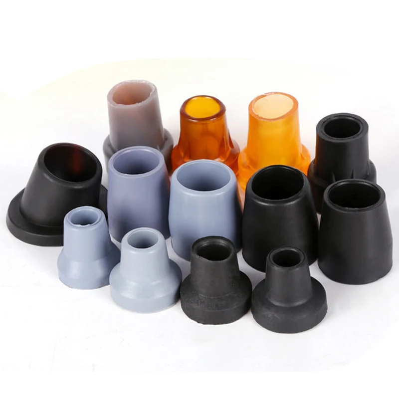 Anti-Slip Rubber Cane Ferrule Crutch Bottom Pad Heavy-Duty Cane Bottom End Protector Spare Replacement End Rubber Feet