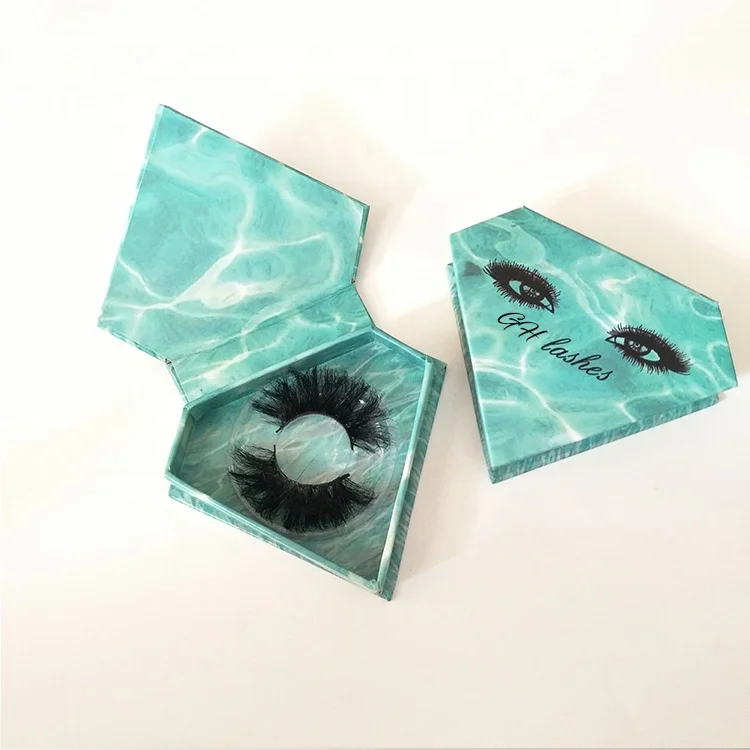 6D dramatic mink eyelash with packaging box handmade fluffy individual eyelashes 27mm long thick strip false lashes