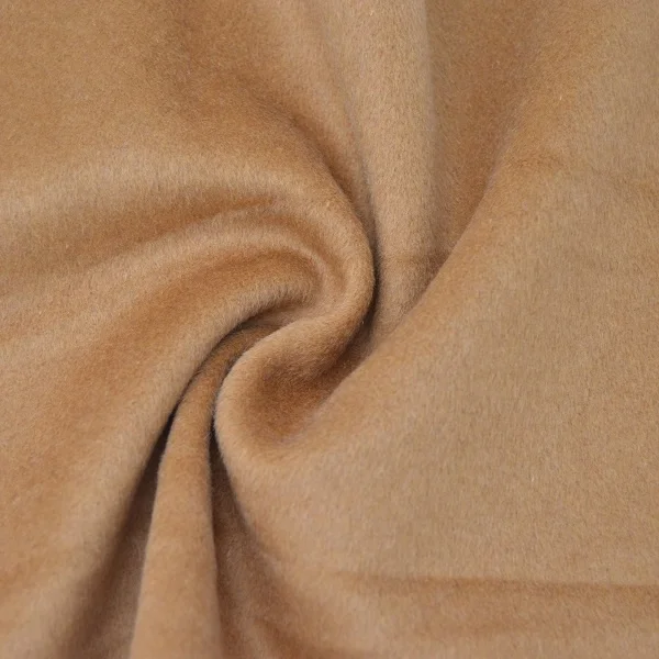 wool60% single face solid woolen cloth one side plain dyed color wool fabric mid weight woven fleece for overcoat dress jacke