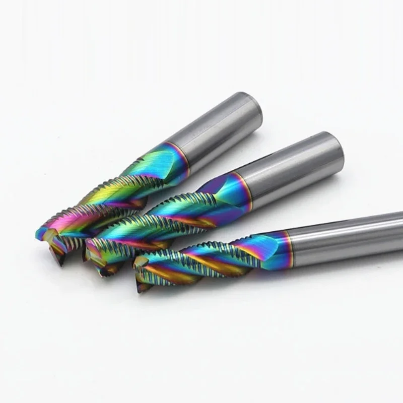 3 Flute HRC60 Roughing End Mill - Solid Carbide for Steel Aluminum Dovetail Milling Cutter for Carbide Cutting Tools