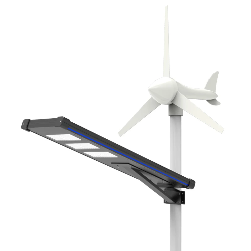 Led wind turbine luminaria solar 200w 300 w Vertical wind solar hybrid street light
