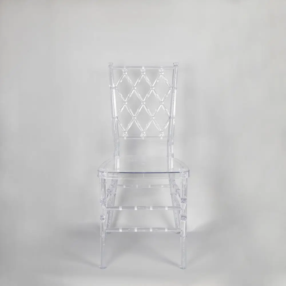 Wholesale Luxury Transparent Banquet Hotel Party Reception Outdoor Wedding Event Acrylic Chiavari Clear Chairs