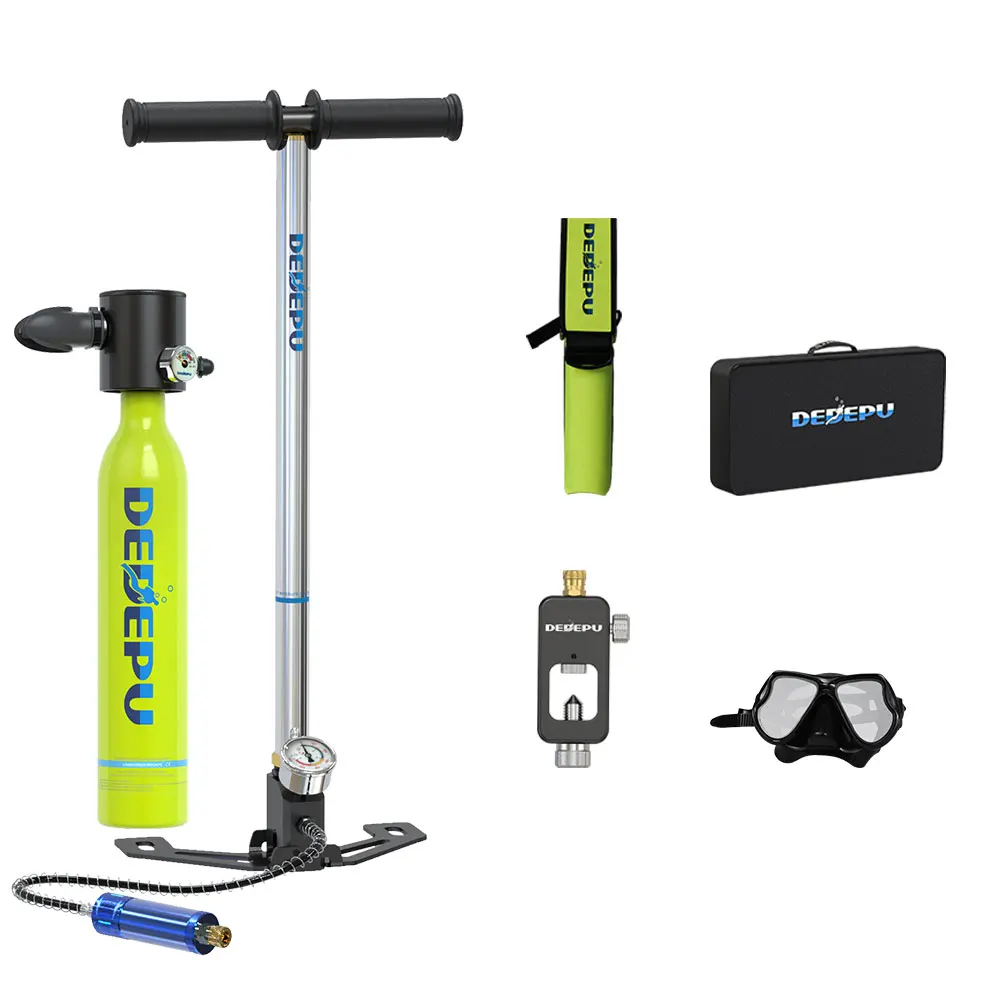DEDEPU Diving Air Bottle Refill Underwater Breathing Diving Mini Scuba 0.5L Tank With 200 Bar/ 3000 Psi/ 20 Mpa