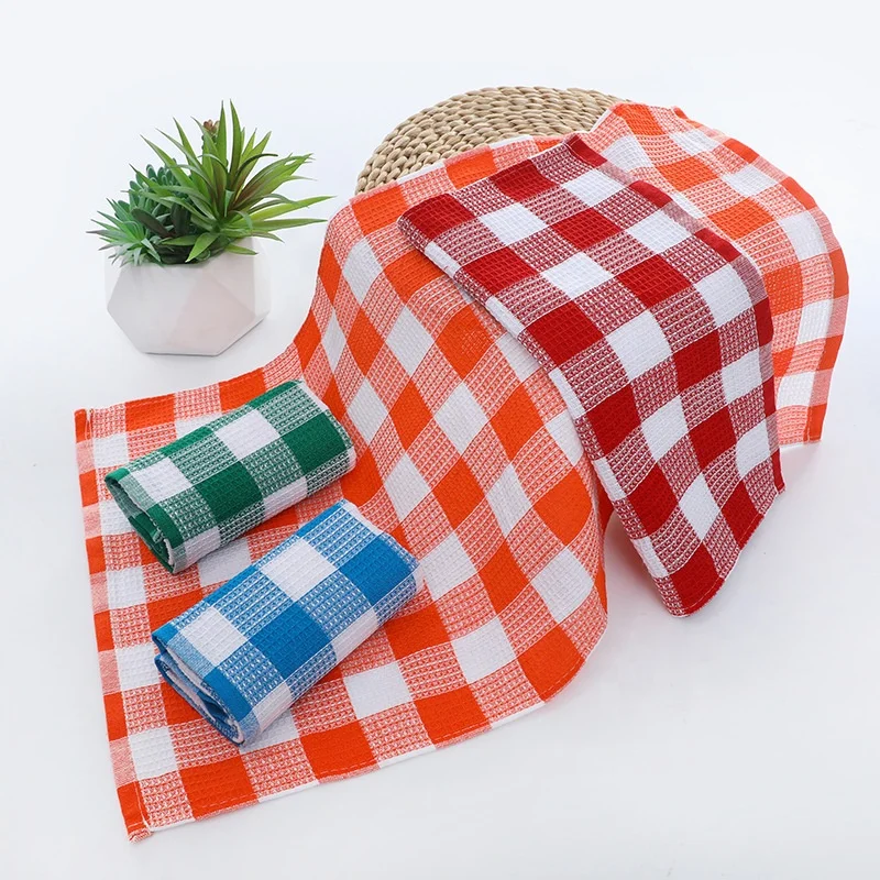 38*64cm Waffle Weave Kitchen Dish Cloth Cleaning Kitchen Dish Towels Soft Absorbent Quick Drying Dish Towel Kitchen Towel