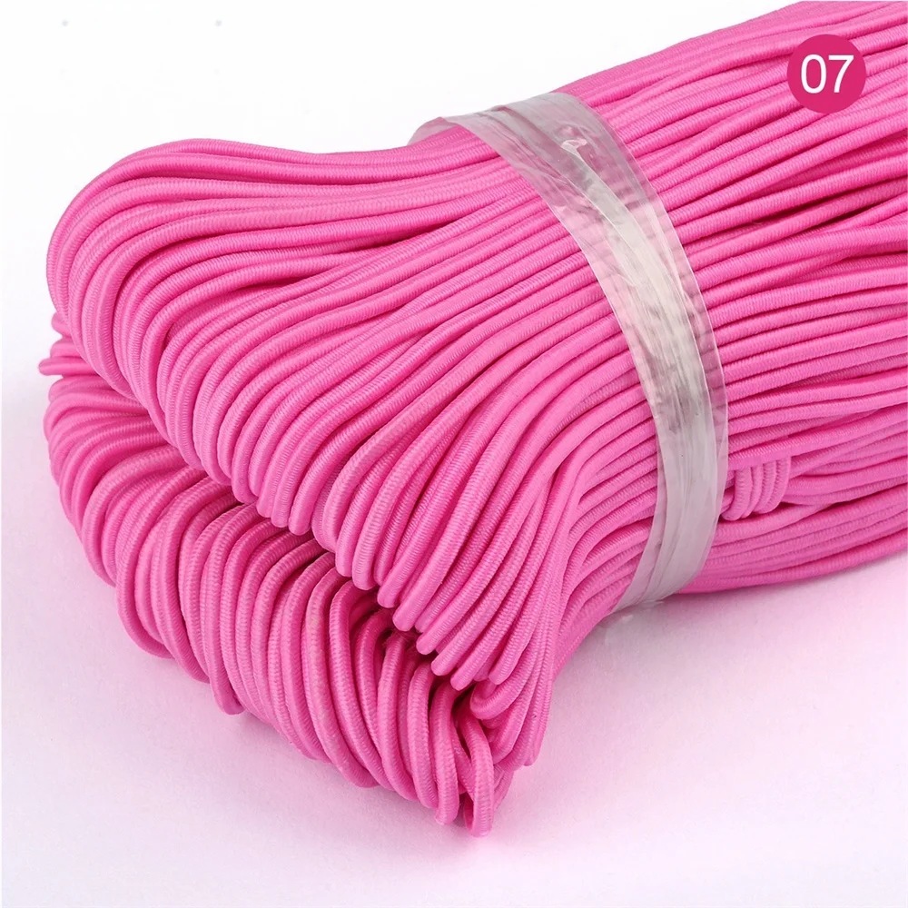 5.5mm 3.2mm Pink Strong Stretch Elastic Rope Bungee Shock Cord For Shoelaces Drawstring Cord
