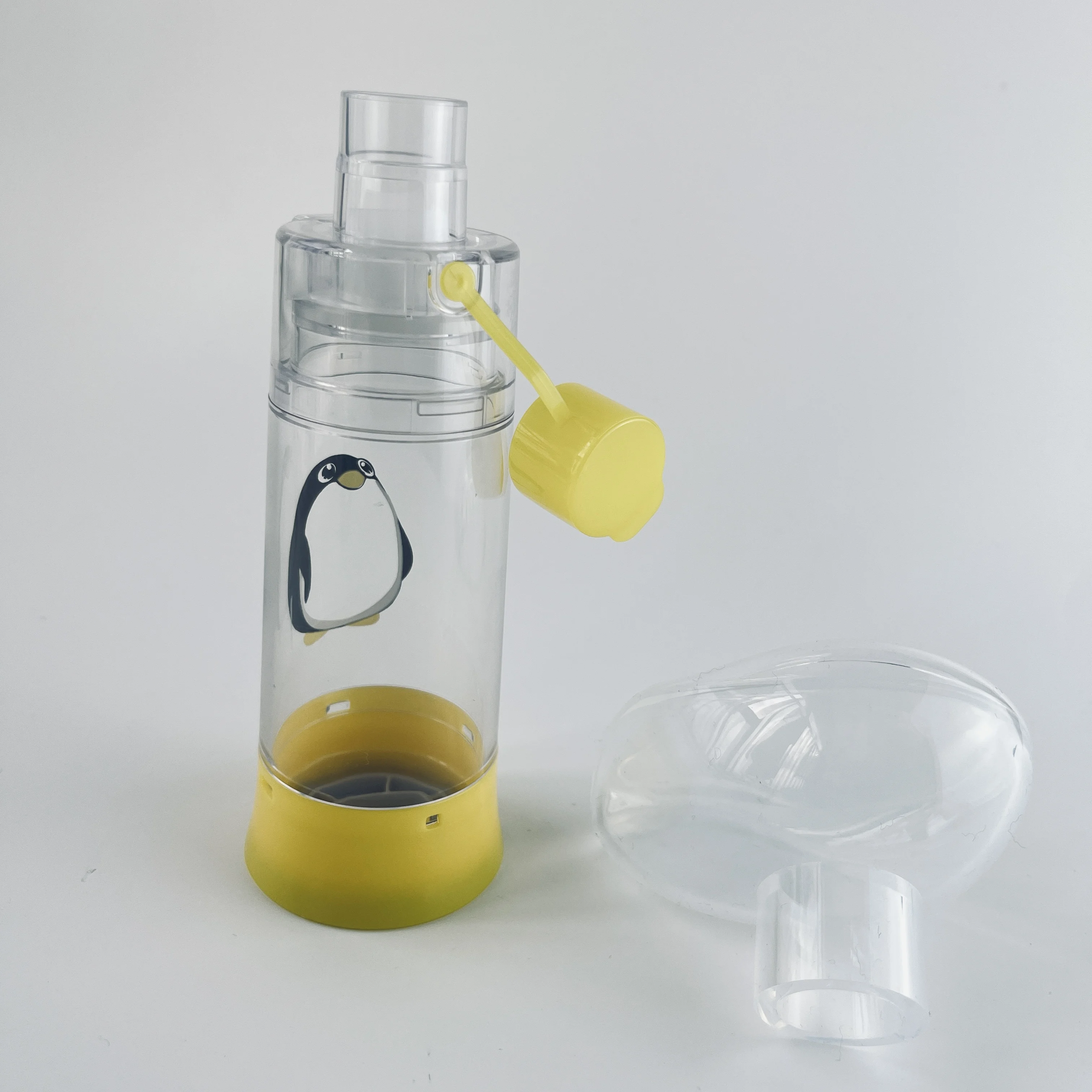 Inhaler Aerosol Chamber Mdi Spacer with Cover, Asthma Chamber with Silicone Mask aerochamber spacer