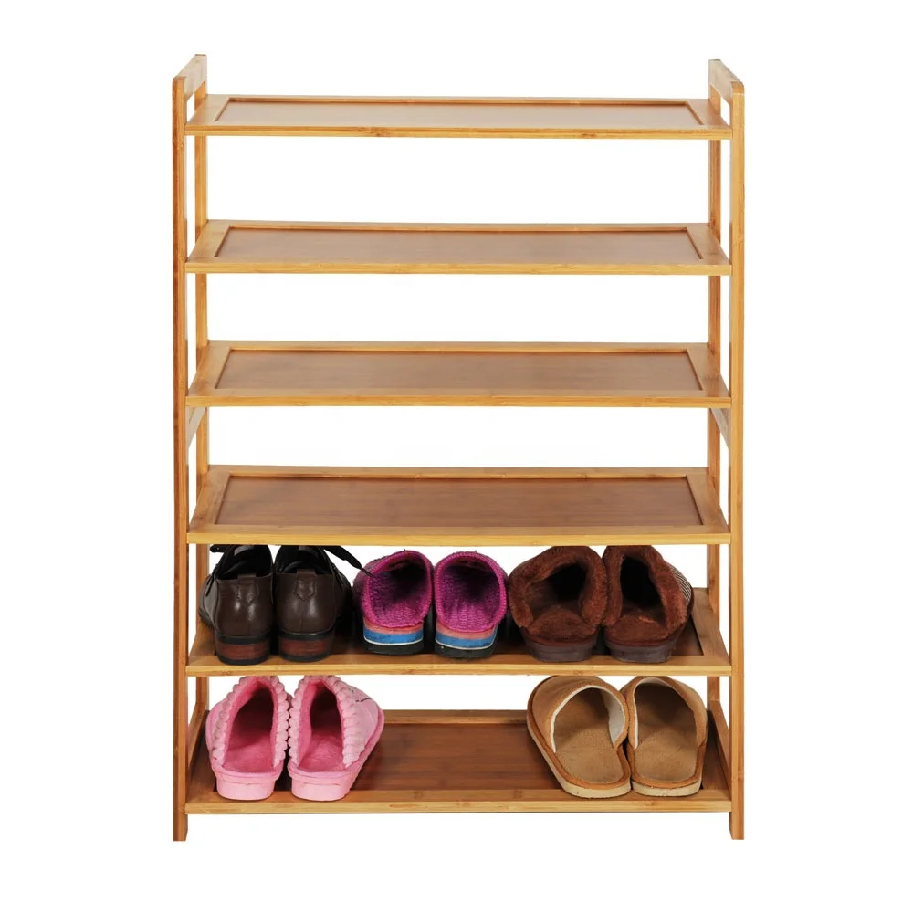 Multi-function Storage Rack Online Modern  Shelf Flower Planter Bamboo Shoe Rack for Front Door